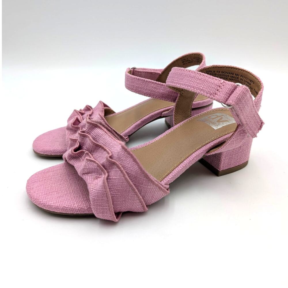 DV by Dolce Vita Govani Ruffle Sandals Open Toe Girls Pink Size US13